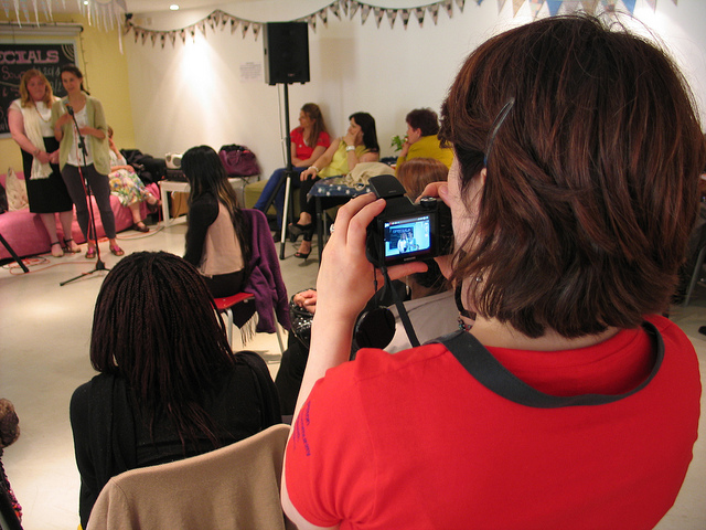 Sheena and Stacey speak at the Making it Home Farewell Party at NEA
