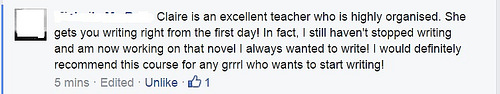 Lovely feedback on my writing course, Write Like A Grrrl!