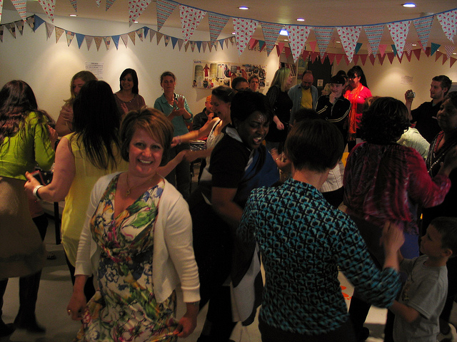 Ahlam, Augusta, Lucinda and the MIH posse, Making it Home Farewell Party at NEA