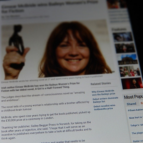 #100HappyDays Day 148: Enjoyed hearing Eimear McBride talk, upon winning the Bailey Prize, about how this should be a wake-up call to publishers to take more risks after receiving years of rejections not because they didn't like it but because they didn't