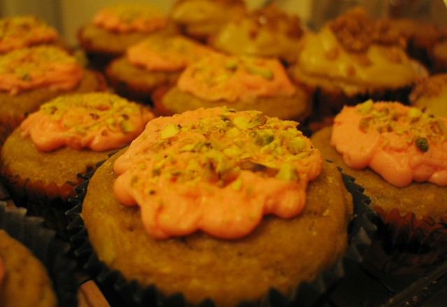 Vegan pistachio and rosewater cupcakes